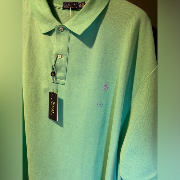 NWT!Polo Ralph Lauren Men's Knit Classic Green Performance Golf Stretch Polo 4XB - Picture 2 of 9